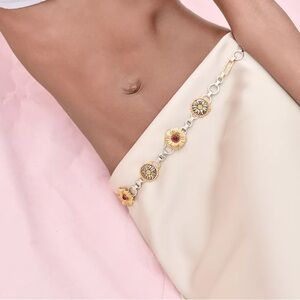 Zara NWOT combined flower chain belt 1856/177